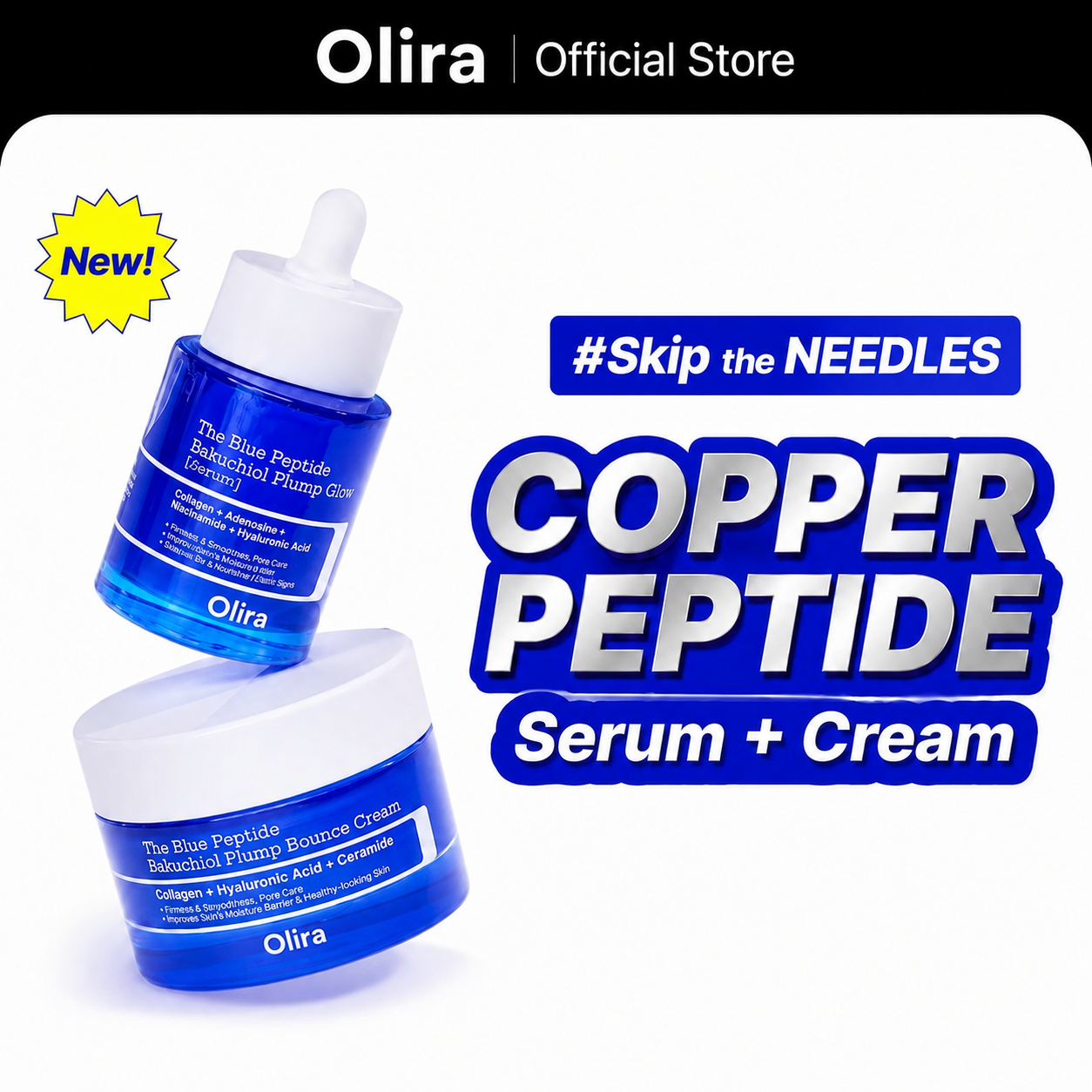 OLIRA The Blue Peptide Plump Glow Serum