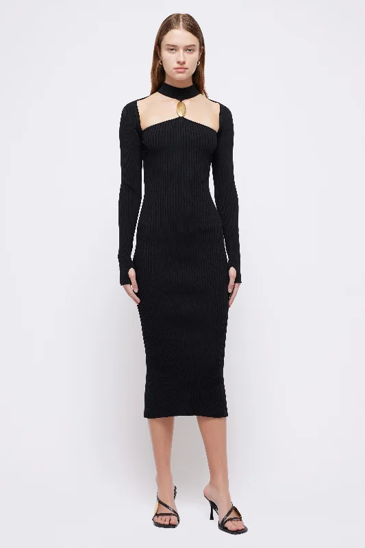 Nikolai Mock Neck Dress With Hardware Tunics Top rated