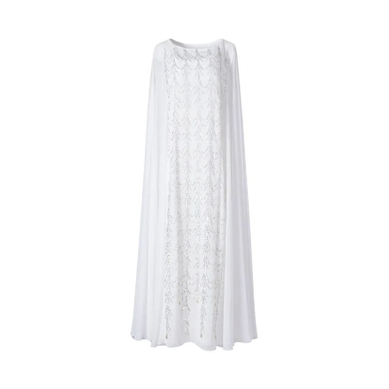 Velvety Couture Women's Alma Off-white Dress Tunics Sophisticated sleek