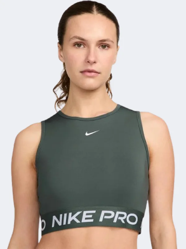 Nike Pro Df 365 Women Training Tank Vintage Green/White beige tank top