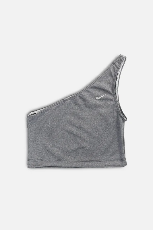 Rework Nike One Shoulder Tank - S bronze tank top