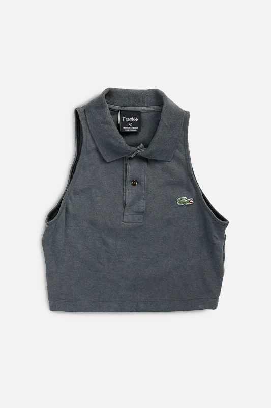 Rework Lacoste Collared Tank - S neon tank top