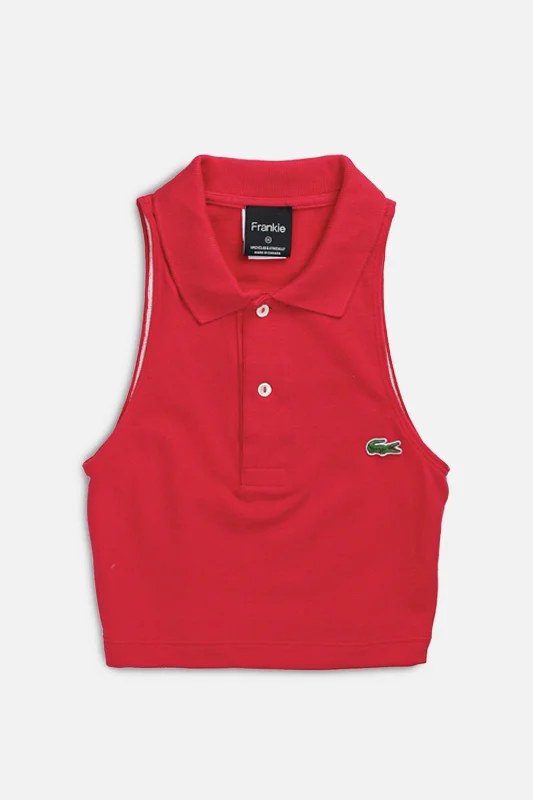 Rework Lacoste Collared Tank - XS navy tank top