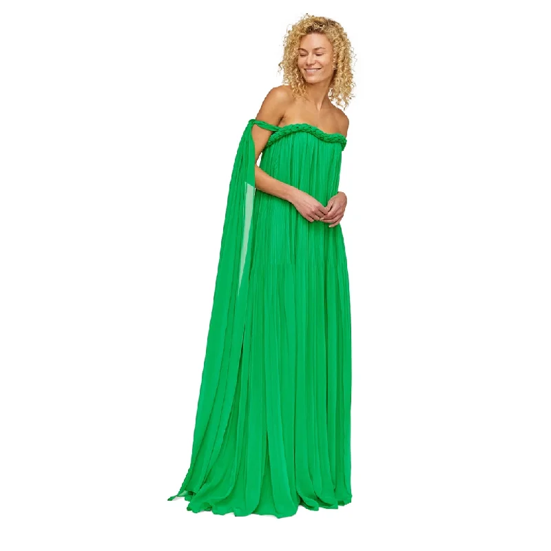 Leo Lin Women's Camilla Draped Floor Length Jade Dress Tunics Formal black