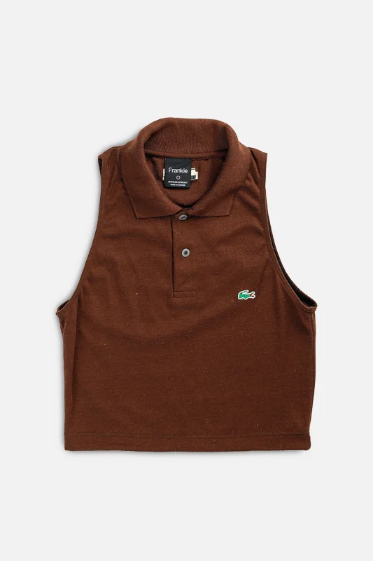 Rework Lacoste Collared Tank - L lemon yellow tank