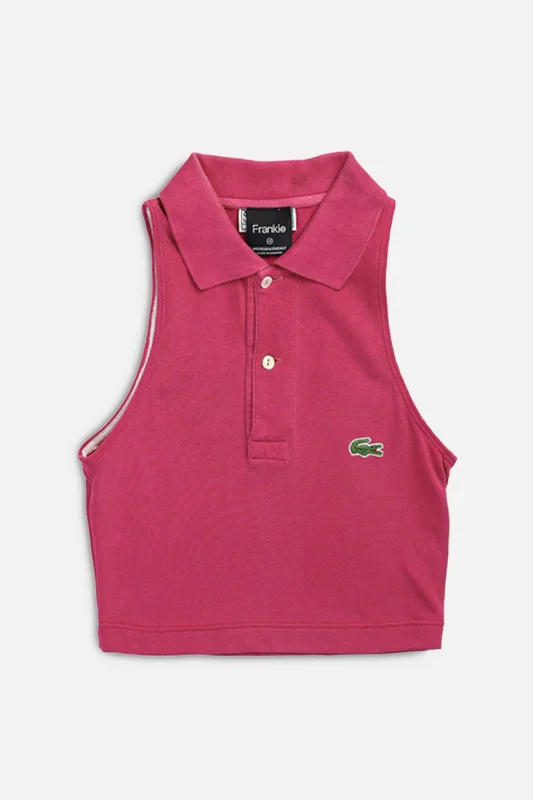 Rework Lacoste Collared Tank - XS, M beige tank top