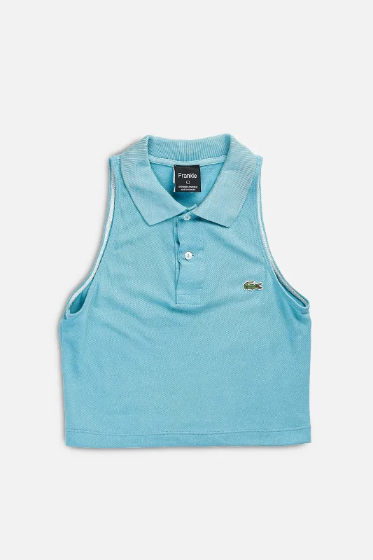 Rework Lacoste Collared Tank - L black tank top