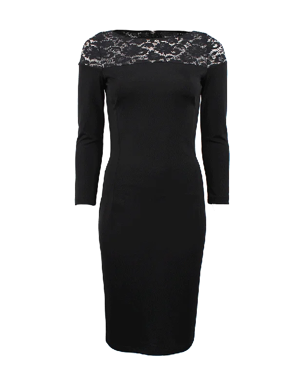 Boatneck Fitted Black Dress Tunics Review highly