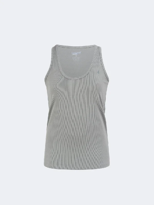 Oil And Gaz Ribbed Women Training Tank Grey modal blend tank