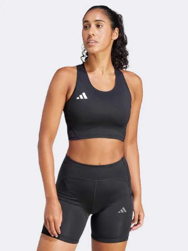 Adidas Adizero Essentials Women Running Tank Black white tank top