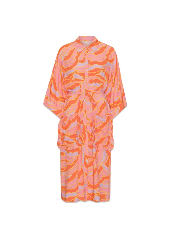Coralie Ruffle dress - Heat Wave Art Print Tunics Canvas sturdy