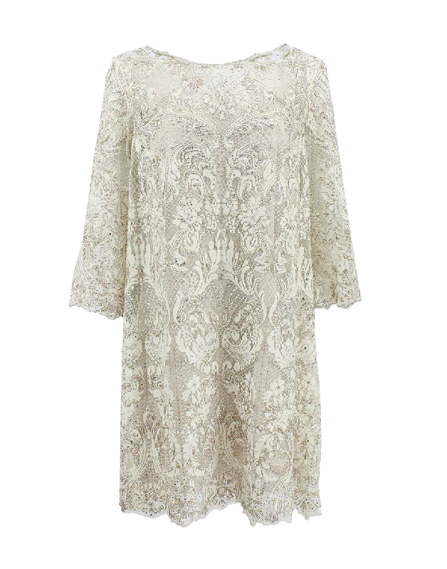 Embroidered Lace Cocktail Shift Dress Tunics Favorite customer