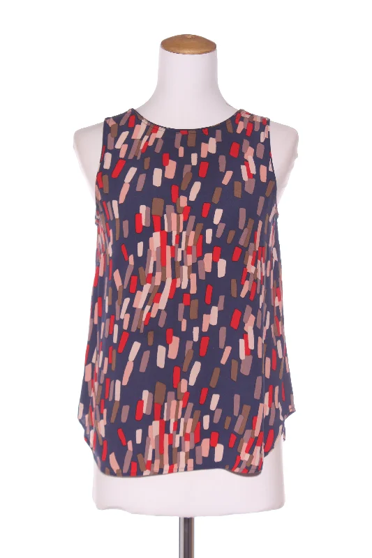 BODEN - Navy print tank! 6-8 striped tank top