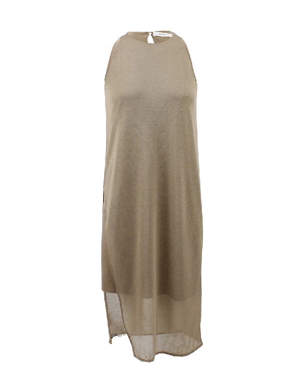 Asymmetric Slashed Dress Tunics Satin smooth