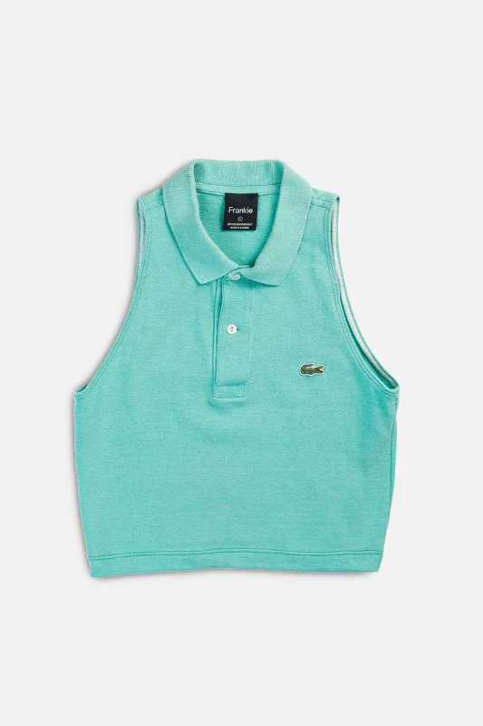 Rework Lacoste Collared Tank - L grey tank top