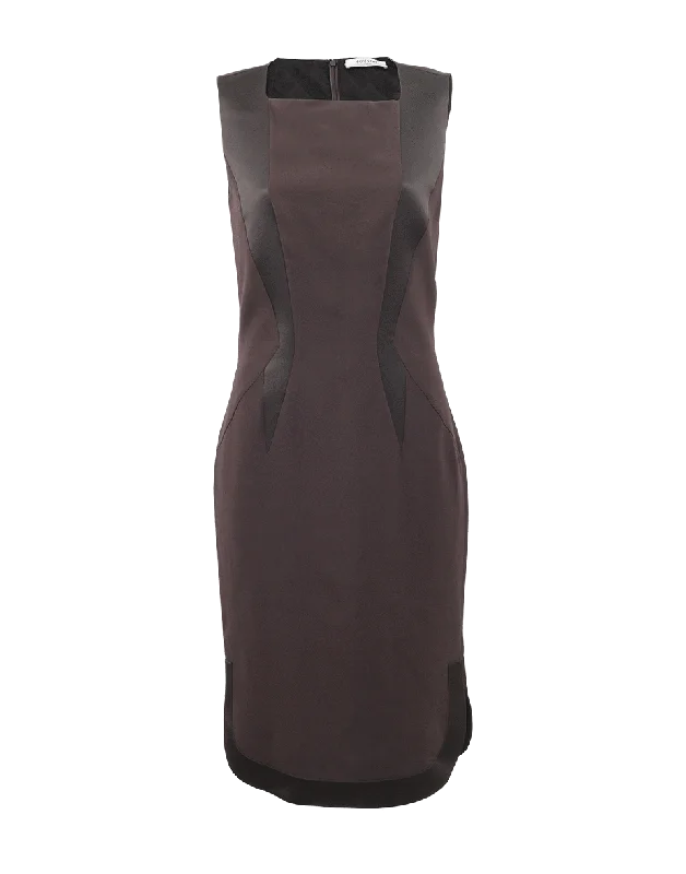 Fitted Dress With Satin Details Tunics Stylish modern