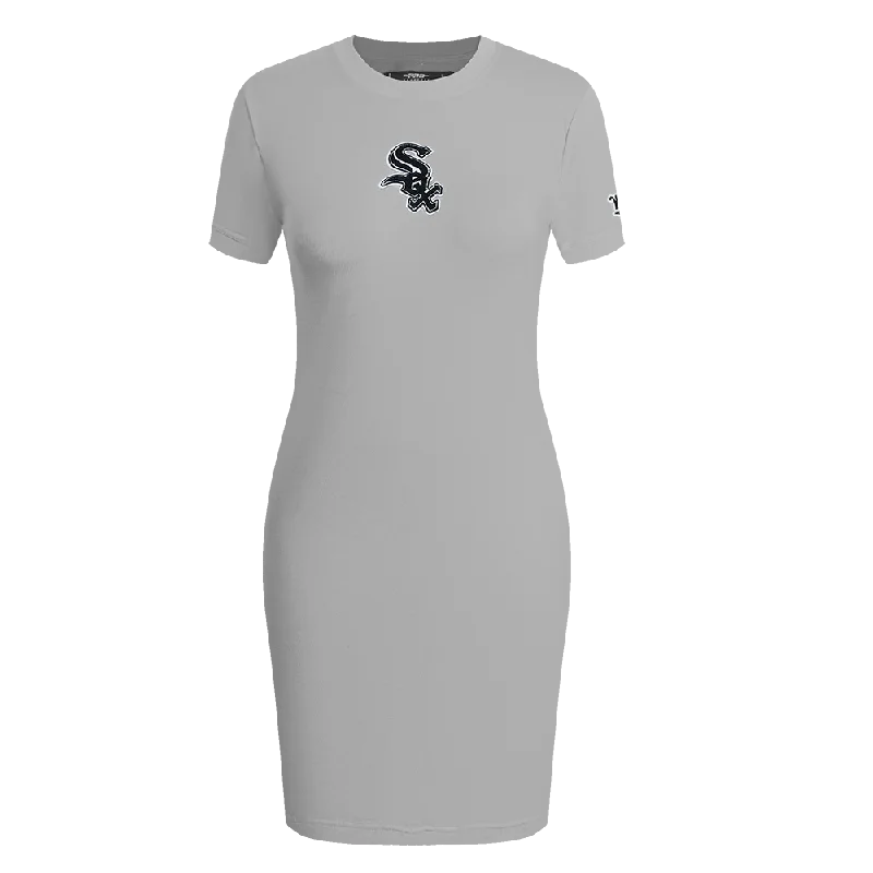 MLB CHICAGO WHITE SOX CLASSIC WOMEN'S BODY CON DRESS (HEATHER GREY) Tunics Fashionable chic MLB CHICAGO WHITE SOX CLASSIC WOMEN'S BODY CON DRESS (HEATHER GREY) Tunics Fashionable chic