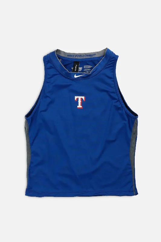 Rework Texas Rangers MLB Tank - L fashionable tank top