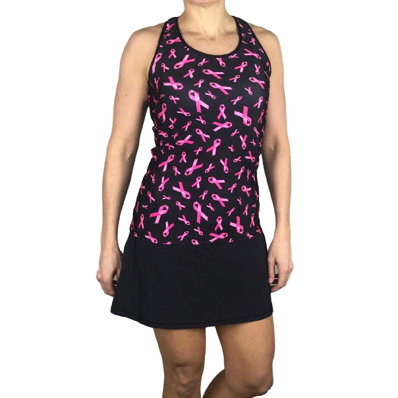 Pink Ribbon Breast Cancer Awareness Athletic Tank, Golf Shirt, Tennis Shirt, Running Shirt or Top, Yoga Top boho tank top