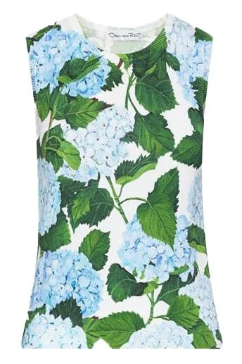 Hydrangea Printed Tank gym tank top