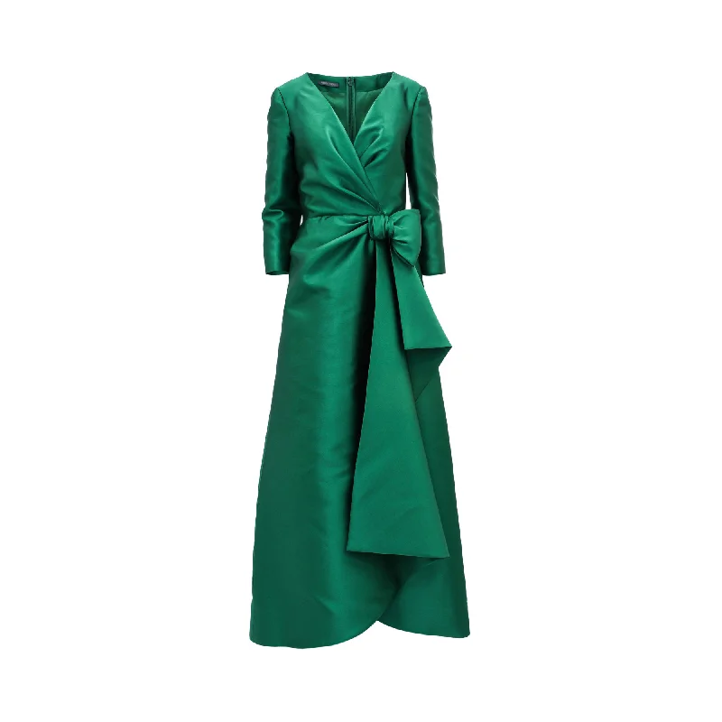 Alberta Ferretti Women's Green Long Dress Tunics Lace romantic