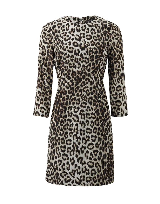 Leopard Dress Bodycon Club Sequined