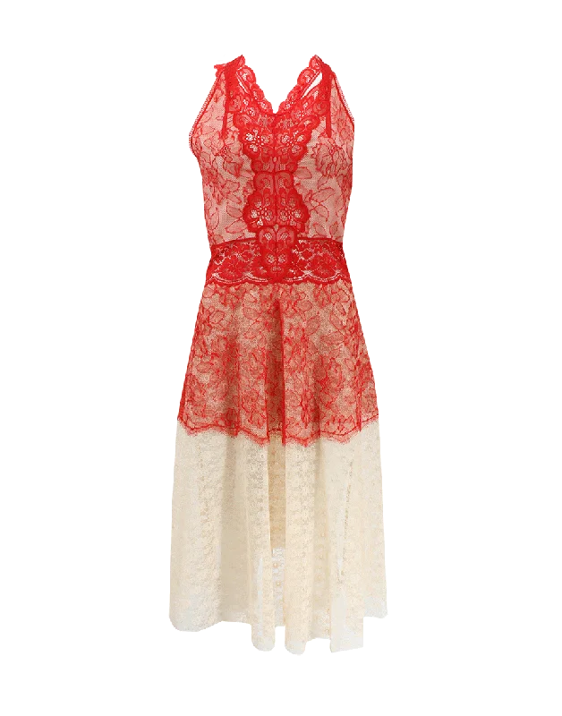 V-Neck Lace Dress Tunics Cozy soft