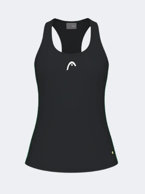 Head Spirit Women Tennis Tank Black gold tank top