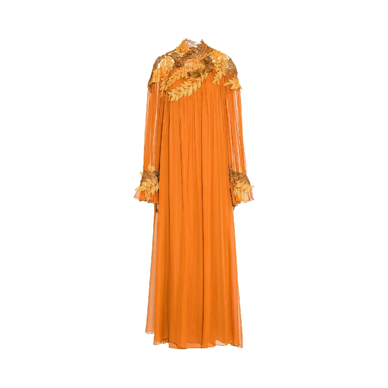 Alberta Ferretti Women's Orange Dress Tunics Spring floral