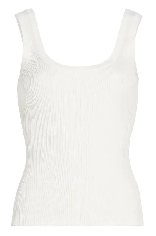 Ribbed Scoop Neck Tank activewear tank top