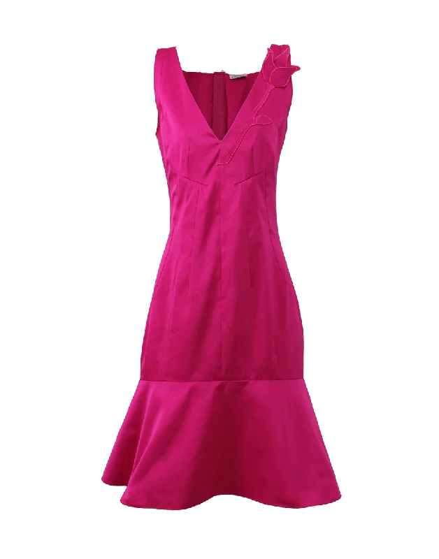 Rose Shoulder Flared Dress Tunics Chic fashionable