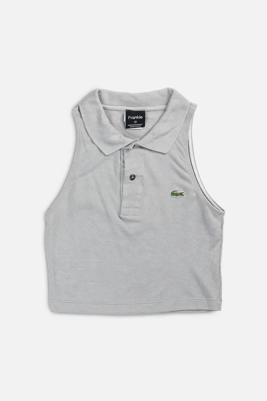 Rework Lacoste Collared Tank - M lime green tank