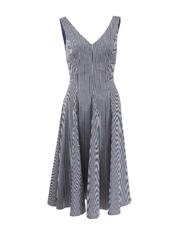 Gingham Dance Dress Tunics Solid Classic