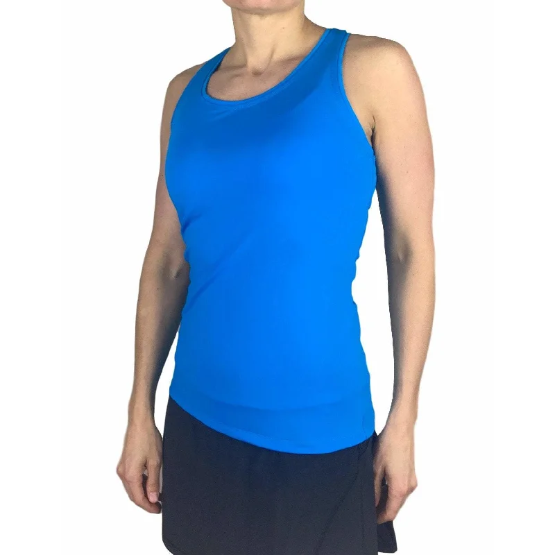 Turquoise Racerback Athletic Tank, Golf Shirt, Tennis Shirt, Running Shirt or Top, Yoga Top lace back tank