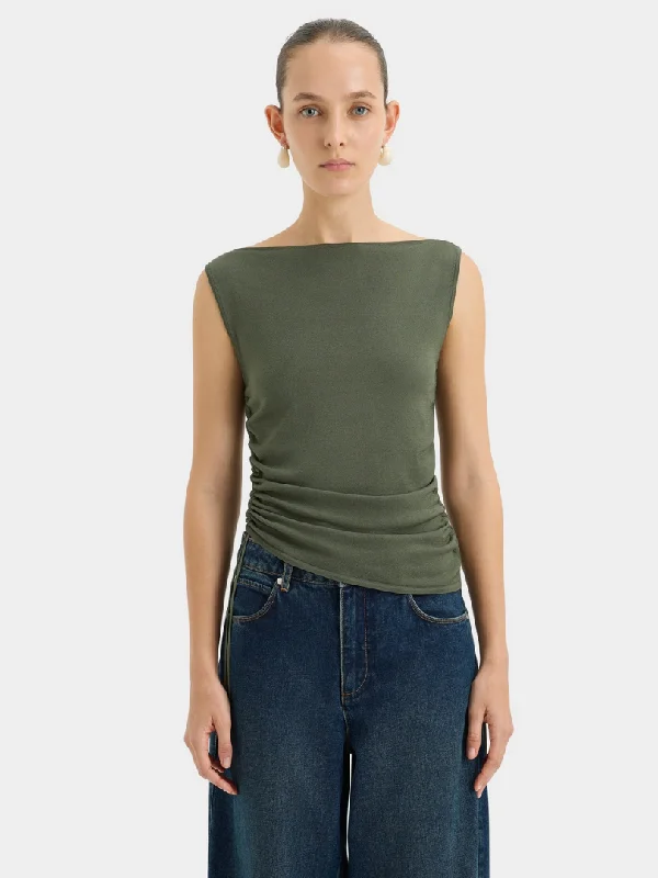 Yolanda Ruched Tank seamless tank top