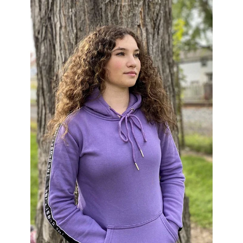 Women's The Closet Inc. Brand Hoodie - Purple Hoodie with Ribbed Neckline Snug Warm