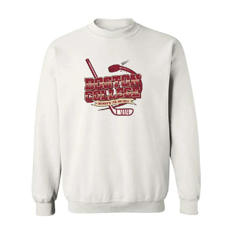 Boston College - NCAA Women's Ice Hockey : Olivia O'Brien - Sports Shersey Crewneck Sweatshirt Hoodie with Batwing Sleeves Loose Dramatic