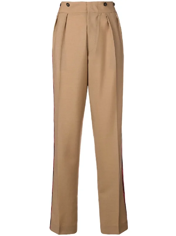 striped tailored trousers Chinos Cotton Straight Leg