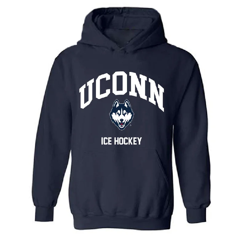 UConn - NCAA Women's Ice Hockey : Taylor Porthan - Classic Shersey Hooded Sweatshirt Hoodie with Drawcord Adjustable Secure