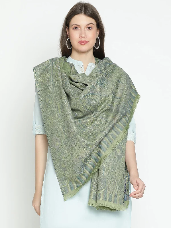 Regal Flair Women Jacquard Shawl Cozy Wool Shawl Poncho