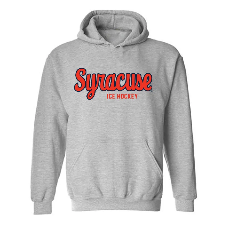 Syracuse - NCAA Women's Ice Hockey : Charli Kettyle - Classic Shersey Hooded Sweatshirt Hoodie with Hem Frayed Vintage Worn