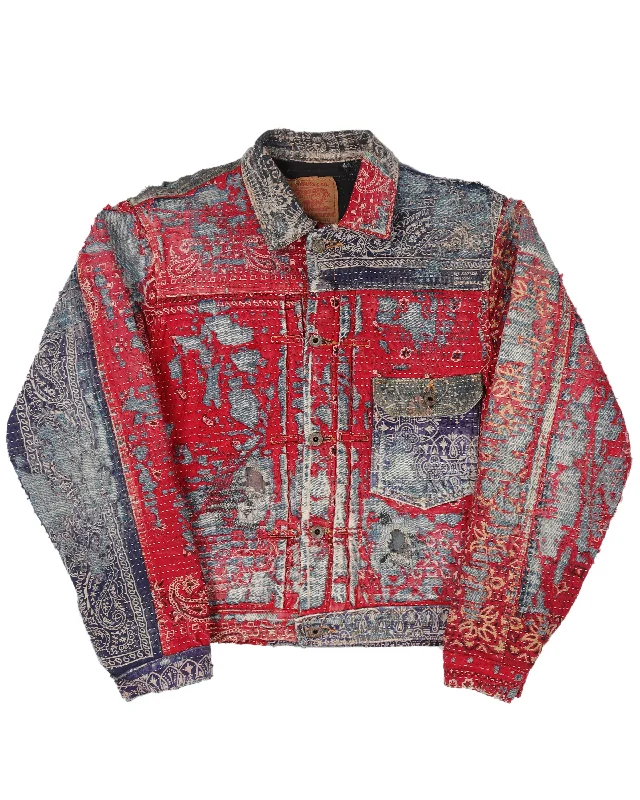 Patchwork Boro Repair Denim Jacket (MR. PORTER Exclusive) Bomber Jacket Anorak Windbreaker