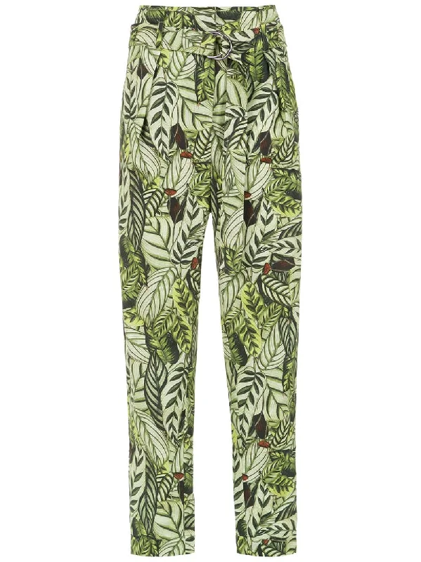 printed straight trousers Trousers Velvet Soft