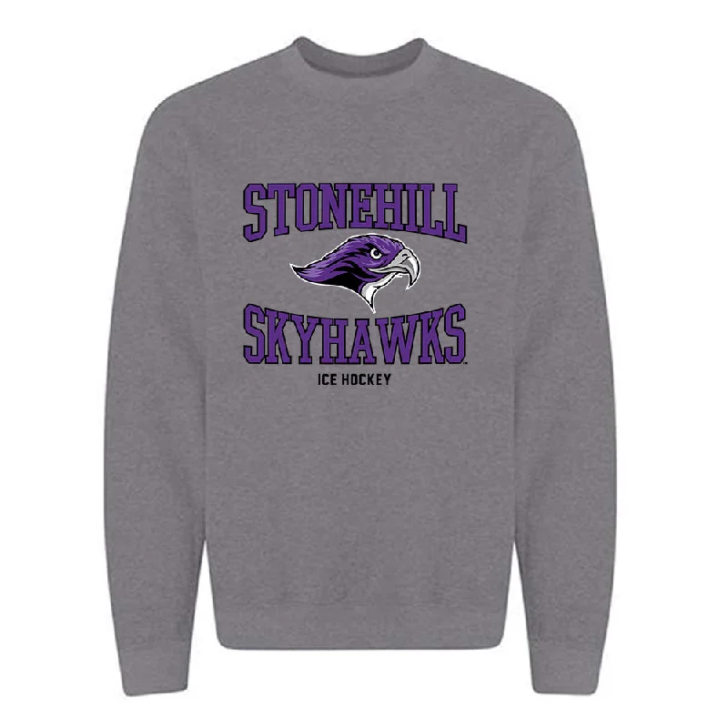 Stonehill - NCAA Women's Ice Hockey : Lily Geist - Classic Shersey Crewneck Sweatshirt Hoodie with High Neck Warm Protective