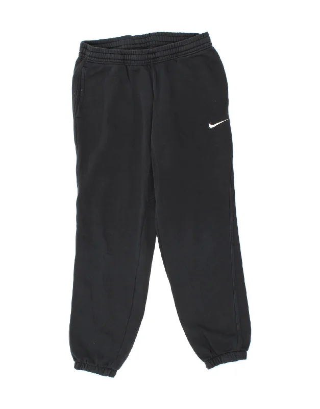 NIKE Womens Tracksuit Trousers Joggers UK 14 Medium  Black Cotton Trousers Capri Summer