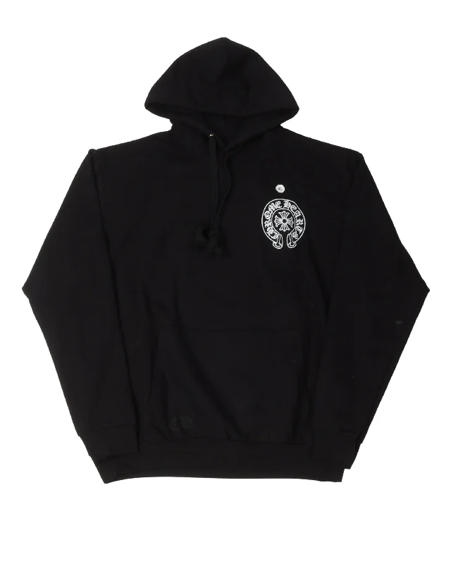 Los Angeles Exclusive Horseshoe Logo Pullover Hoodie Hoodie with Hem Applique Textured Unique Los Angeles Exclusive Horseshoe Logo Pullover Hoodie Hoodie with Hem Applique Textured Unique