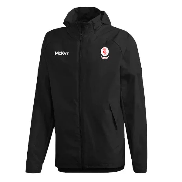 Mc Keever Eire Og GAA Carlow Core 22 Rain Jacket - Adult - Black Ribbed Jacket Pleated Jacket Ruffled Jacket