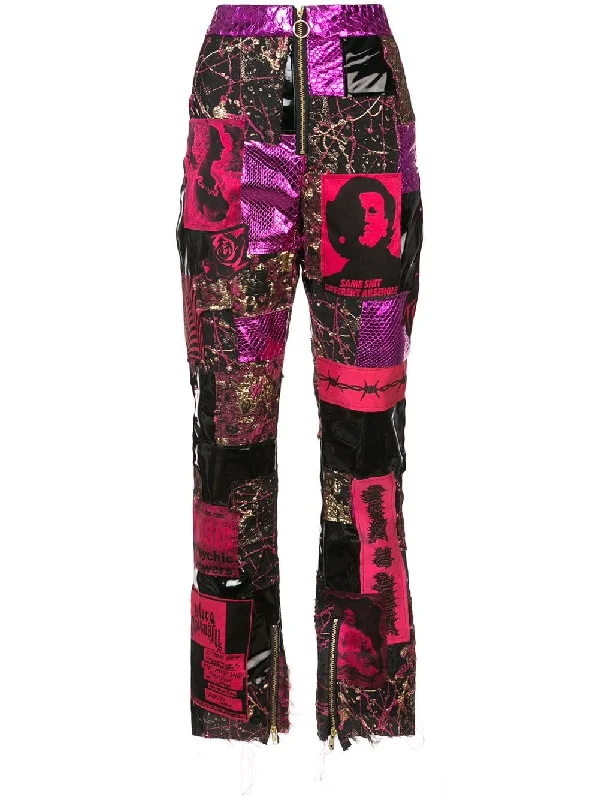 patchwork punk trousers Trousers Timeless Classic