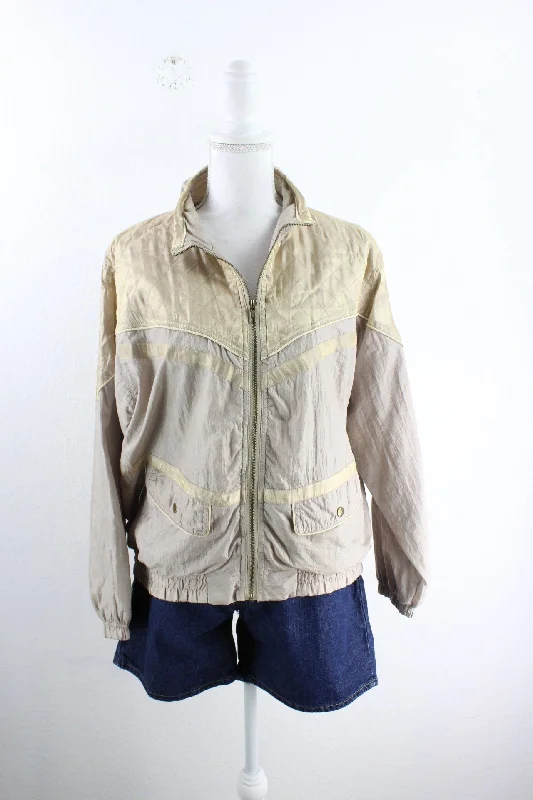 Vintage Golden Jacket (M) Bomber Jacket Anorak Windbreaker