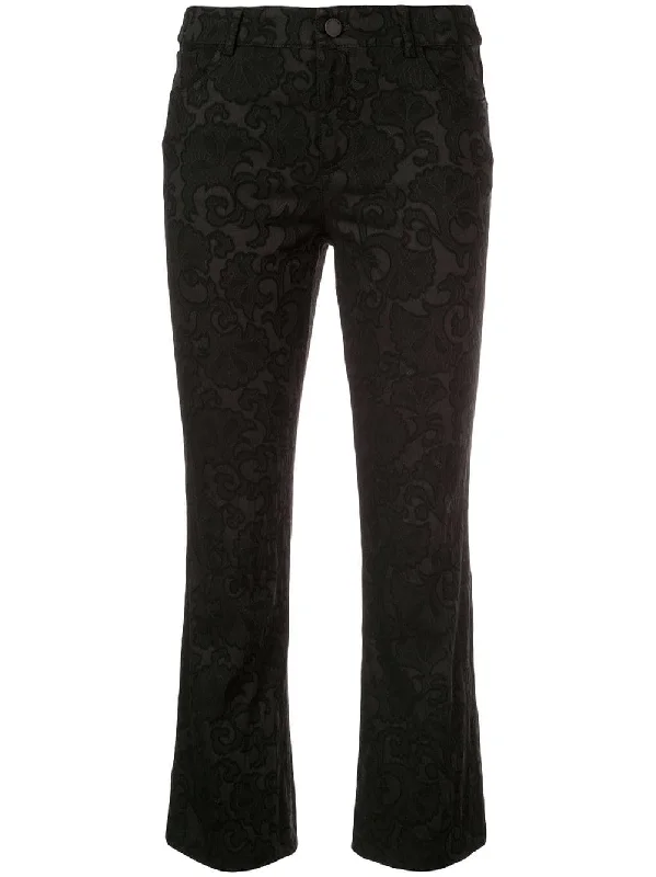 floral print cropped trousers Trousers Floral Bohemian